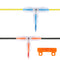 Brightfour T Tap Connectors for AWG 28-12, 20 Pack Lever Wire Connectors, Push-in 3 Way Wire Connectors