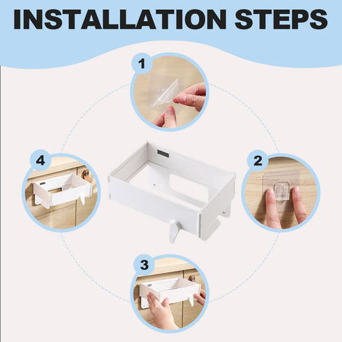 Foldable Trash Bag Holder, Magnetic Portable Trash Bag Holder Easy to Open Close, Space Saving Wall Mounted Foldable
