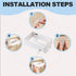 Foldable Trash Bag Holder, Magnetic Portable Trash Bag Holder Easy to Open Close, Space Saving Wall Mounted Foldable