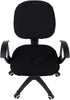 Smiry Stretch Jacquard Office Computer Chair Covers - Removable Washable Universal Desk Slipcovers in Black