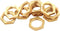 Joywayus 1/2" Female Thread Brass Pipe Fitting Hex Lock Nut for Plumbing (Pack of 10)