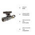EZ-Fluid Plumbing 3/8-Inch O.D Female Compression x 3/8-Inch O.D Male Comp. Lead-Free Brass Quarter Turn Water Shut Off