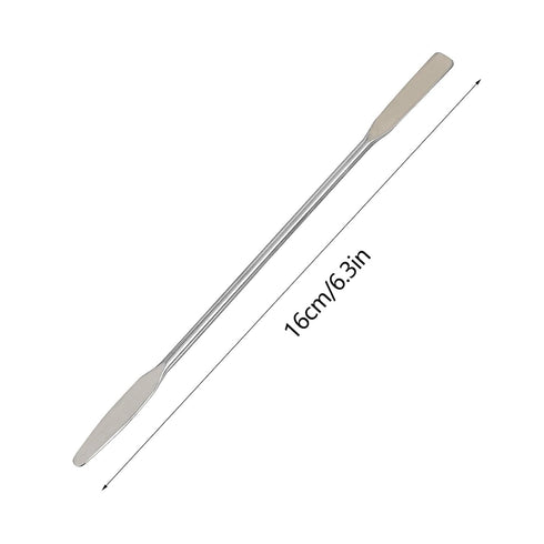 2Pcs Silver Stainless Steel Lab Spatula, Lab Laboratory Mini Double-Ended Spatula, Lab Mini Double Ended Spatula, Micro Spatula, Semi-Micro Shovel Tapered Arrow End Flat Ends,Lab Utensils,Lab Spatulas
