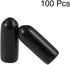 uxcell 100pcs Rubber End Caps, 4.5mm ID Vinyl Round Tube Bolt Cap Covers for Screw Thread Protection