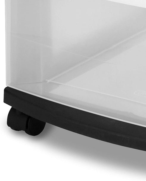 LovingStar 3 WheelsSet 1 Plastic Storage Drawer Cart, Medium Home Organization Storage Container with Large Drawers