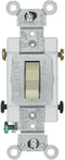 Leviton 1221-SW 20-Amp, 120/277-Volt, Toggle Single-Pole AC Quiet Switch, Heavy Duty Spec Grade, Grounding, White by Leviton