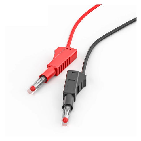 Qingdinu 5PCS 4mm 100cm Retractable Banana Plug to Multi-Meter Test Leads Soft Cable Wire Electrical Line DIY Tool