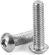 M8-1.25 x 35mm Button Head Socket Cap Screws, 10 PCS, Stainless Steel 18-8, Fully Threaded, Allen Socket Drive