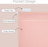 Y YOMA 6 Pack Rose Gold Hanging File Folders with Pocket Letter Size Decorative File Folder Cute Pretty Hanging Folder for Office Home School with 1/5-Cut Adjustable Tabs, Outer Storage Pockets
