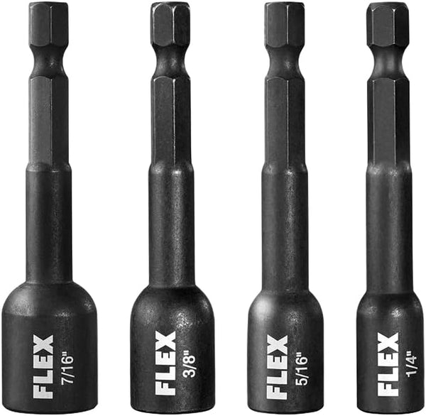 FLEX 2-9/16-Inch Impact Magnetic Nut Driver Set, 4-Piece FAM10301-4
