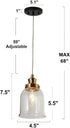 KSANA Pendant Lights Kitchen Island, Gold Seeded Glass Pendant Light Fixtures, Modern Adjustable Hanging Pendant