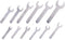 12PCS Single Open Ended Wrench Set, Silver Flat Spanner Combination for Limited Space
