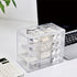Mini Desktop Drawer Box 12 Compartments Plastic Desk Organizer Office Supplies and Jewelry Storage Box for Office, School, Cosmetic, Jewelry, Hair Clips, Small Parts, etc by JIAFUJIN