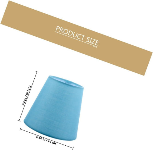 CTIRCHIU Fabric Lamp Shade Clip-On for Table Lamps and Floor Lights, Small Light Blue Fabric Lampshade Replacement