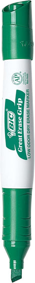 BIC Intensity Low Odor Dry Erase Marker, 12 Pack, Chisel Tip, Tank, Green, Erases Cleanly, Non-Toxic Markers
