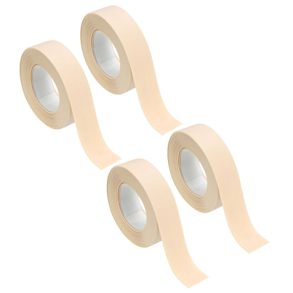 uxcell 4 Rolls Beige Caulk Sealant Strip, Waterproof Self Adhesive 0.87" x 10.5Ft for Kitchen, Sink, Floor Edge