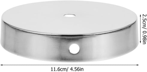 Table Lamp Base Round Metal Stand with Wire Pass-Through Flat Bottom DIY Lamp Base for Stable Bedroom and Living Room