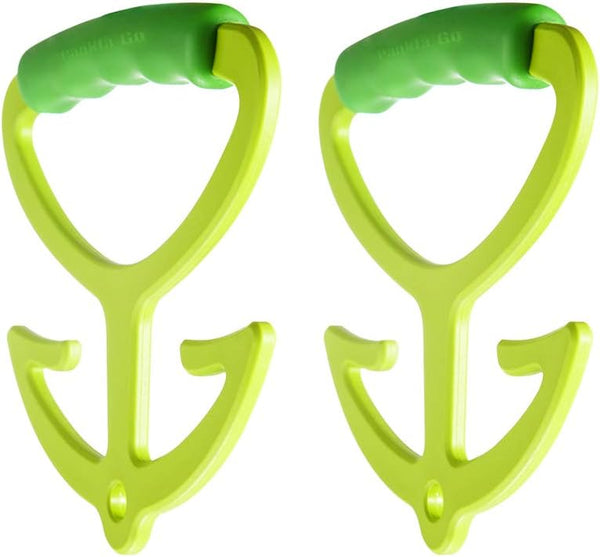Pankia Handle Grocery Bag Holder, Shopping Bag Carrier with Soft Grip Handle, Each Holds Up to 80lbs, 2 Pack
