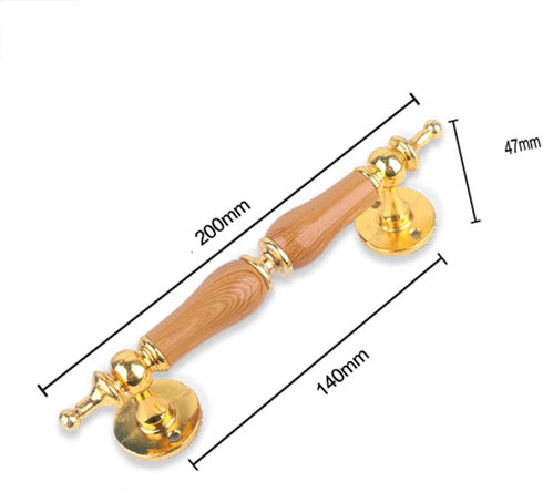 IBOWZ 2 Kitchen Cupboard Handle Pieces Drawer Handle Wood Handles Base Made of Solid Zinc Alloy Cupboard Knobs Cabinet