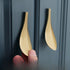 SANCHAKOU 2 Pack 32Mm Dresser Knobs Brass Shoe Cabinet Bedside Table Solid Loquat Leaf Handle Drawer Wardrobe Cabinet