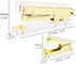 Clear Acrylic Body Stapler, Bright Yellow Gold Tone, Includes Staples Remover Set for Desktop Executive Use