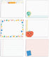 Cute Teacher Icons Sticky Note Pads, 4" x 3", 50 Sheets Per Pad, Set of 6 Designs, Made in USA
