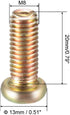 uxcell M8x20mm Furniture Screw, Hex Socket Machine Screws, Zinc Plated Fasteners, 10Pcs