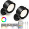 JKHTBDM Wall Mounted Lights,Rechargeable RGB Color Changing Wall Sconces, 3 Color Temps &