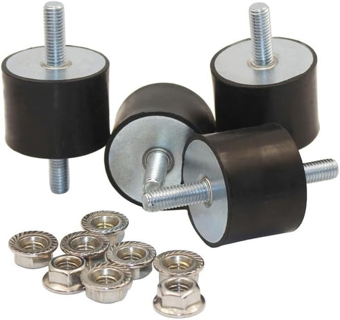 M8 Rubber Vibration Isolator Mounts, 4pcs M8x23-40x30mm, Anti Vibration Silent-Blocks for Car Boat Motors