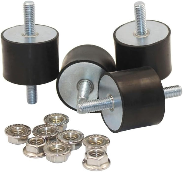 M8 Rubber Vibration Isolator Mounts, 4pcs M8x23-40x30mm, Anti Vibration Silent-Blocks for Car Boat Motors