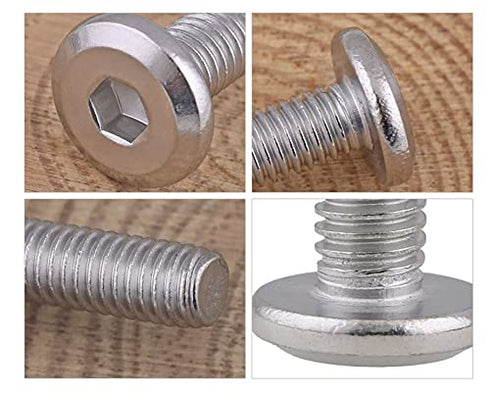 binifiMux 1/4-20 x 2 Inch Flat Head Allen Bolt Joint Connecting Bolts, Socket Cap Screws for Furniture, 304 Stainless