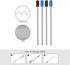 Ballpoint Pen Refills Pack of 20, Smooth Writing 2.75 Inch 1.0 mm Medium Point Metal Refill for Diamond Crystal Stylus
