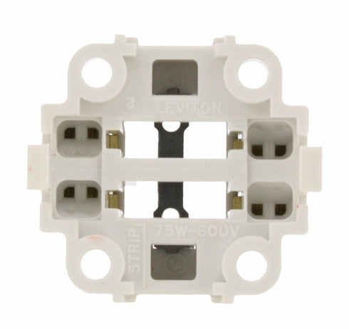 Leviton 26725-403 WH FL VERT SNAP-in 26/32W G24Q-3 75W600V, Image