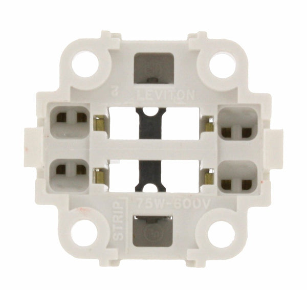 Leviton 26725-403 WH FL VERT SNAP-in 26/32W G24Q-3 75W600V, Image