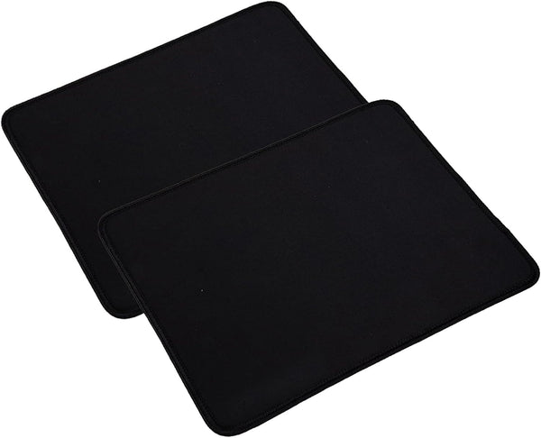 Generic 2Pcs Waterproof Non-Slip Black Mouse Pad 11.81 x 9.84 Inch, Mouse Pad