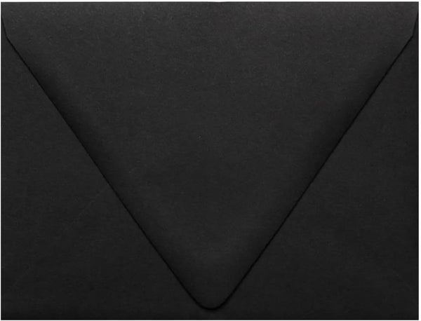 LUXPaper A2 Contour Flap Invitation Envelopes | Midnight Black | 4 3/8" x 5 3/4" | 80lb. Text | 50 Qty