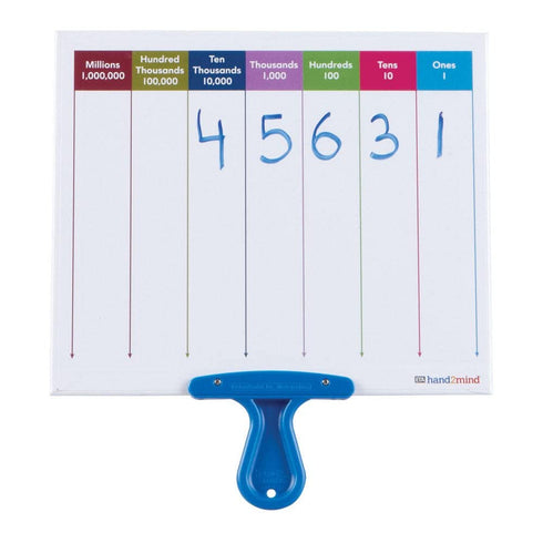 hand2mind Place Value Answer Board, Dry Erase Board Sets, Math Classroom Supplies, Base 10 Math Manipulatives (Pack of