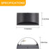 SHIWEIDA Set Lights(Bulb Black Modern LED Wall Sconces of Two Hardwired Wall Sconces Indoor Up and Down Wall Mount