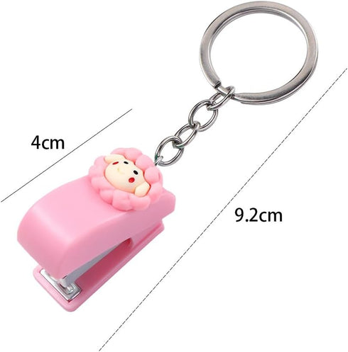 Leadigol Cute Mini Stapler with Keychain - Macaron Color Animal Stapler for School Office