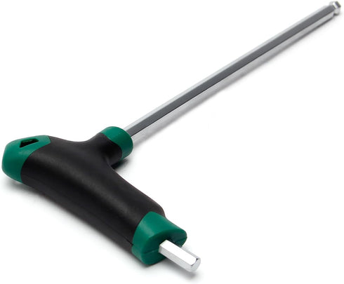T-Handle Hex Keys Ball End Long Arm Metric Hexagon Allen Wrench Repair Kit, 6mm Green Steel for Home Automotive