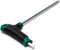 T-Handle Hex Keys Ball End Long Arm Metric Hexagon Allen Wrench Repair Kit, 6mm Green Steel for Home Automotive