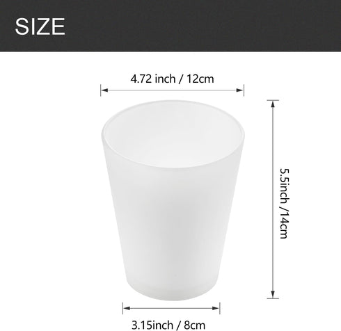MIAOMEIO E26 1-5/8" 3-pack Fixture Replacement Frosted Glass Shade, Base with Fitter, Cone Replacement White Shades