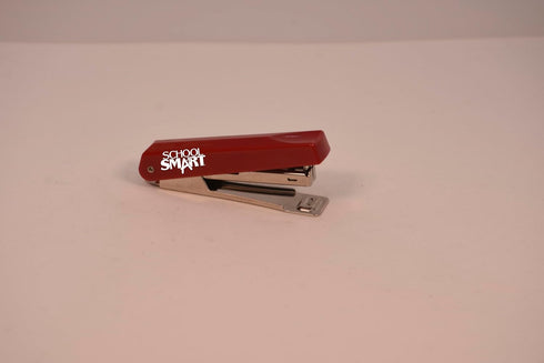 School Smart Mini Stapler Set with 500 Staples, 20 Sheet Capacity, Red