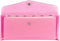 Cash Envelope Wallet with 6pcs Divider and 2pcs Monthly Tab Stickers, Reusable Budget Envelopes, Pink Glitter PVC