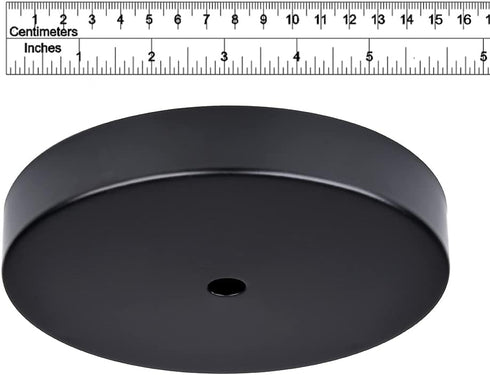 5.9" Arturesthome Industrial Black Ceiling Canopy Kit,Single Hole Extra Depth and Width Ceiling Plate for Pendant Light