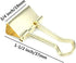 Gold Binder Paper Clips - Small 3/4 inch Width Clips, 80 Pack for Office School Supplies