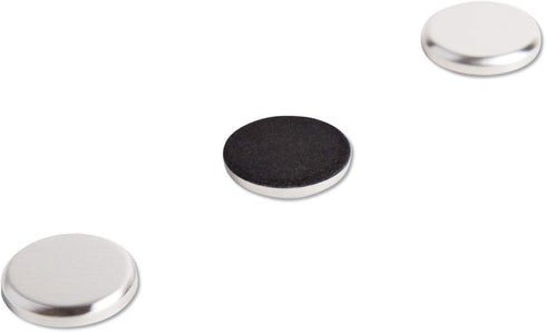 U Brands 1.25” High Energy Brushed Metal Magnets, Silver, 12-Count for Glass Dry Erase Boards (2911U00-12)