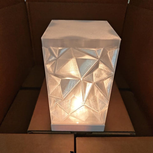 Generic 3D 16 4 Modern Geometric Crystal Lamp with Remote Control, Color Changing LED Night Light with Adjustable