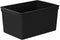 Storex Extra-Large Book Bin, Interlocking Plastic Organizer for Home, Office and Classroom, Black, 1-Pack