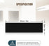 Lenink 6 Pack Name Plate Holder, Office Door Adhesive Wall Mount for Meeting Room, Business Department (8” X 2”, Black)